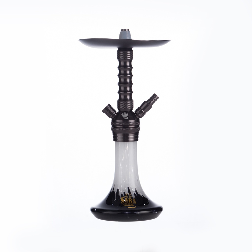 SABA – HOOKAH – 15" DUAL-PORT CRYSTAL – ASSORTED COLORS – 1CT – SB-DX22