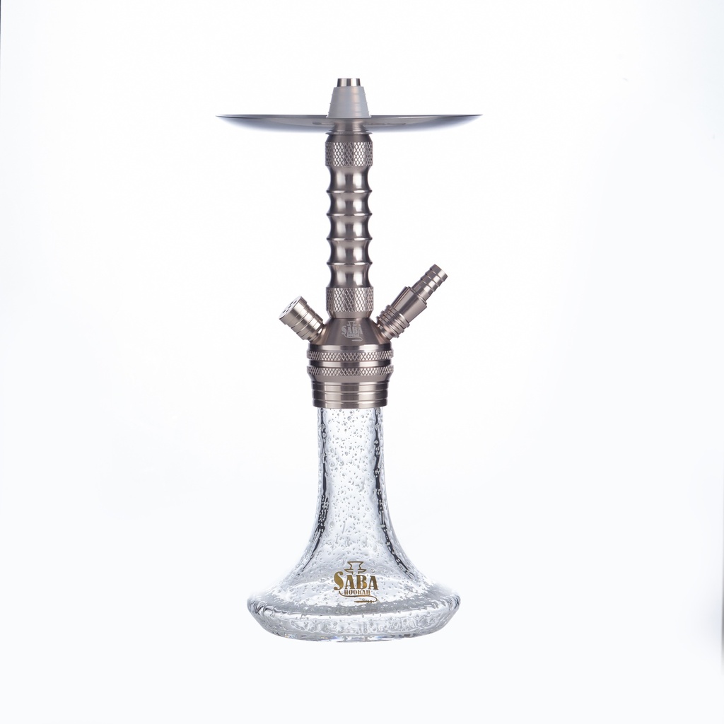 SABA – HOOKAH – 15" DUAL-PORT CRYSTAL – ASSORTED COLORS – 1CT – SB-DX22