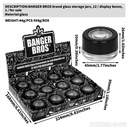 BANGER BROS – STORAGE – MAGNIFYING GLASS TANK – BLACK AIRTIGHT LID – VARIOUS SIZES – 12CT DISPLAY [MSRP: $2.50-$3.75 EACH]