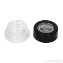 BANGER BROS – STORAGE – MAGNIFYING GLASS TANK – BLACK AIRTIGHT LID – VARIOUS SIZES – 12CT DISPLAY [MSRP: $2.50-$3.75 EACH]