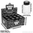 BANGER BROS – STORAGE – MAGNIFYING GLASS TANK – BLACK AIRTIGHT LID – VARIOUS SIZES – 12CT DISPLAY [MSRP: $2.50-$3.75 EACH]
