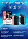BLACK BAR – UNIVERSE X – NICOTINE ANALOGUE – 50K PUFFS – 18ML – VARIOUS FLAVORS – 5CT – [MSRP: $20 EACH]