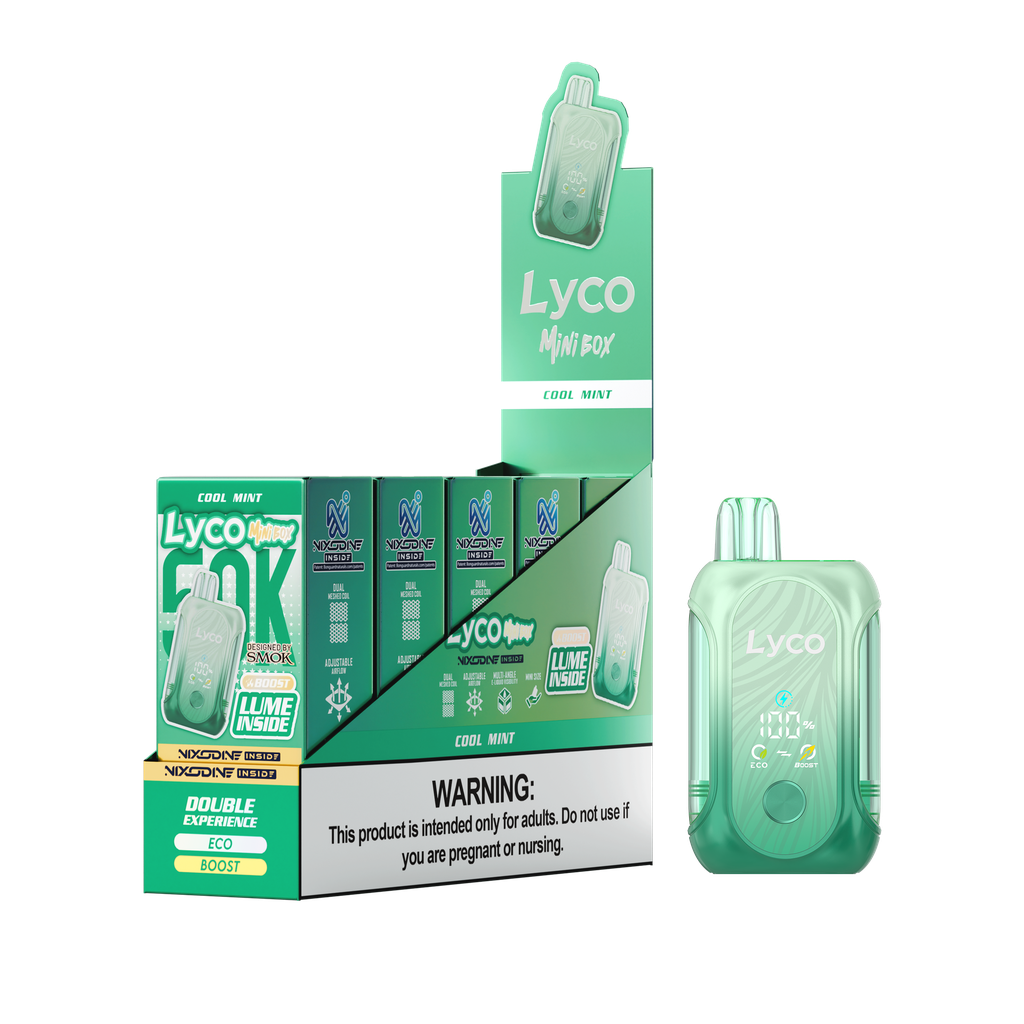 SMOK – LYCO MINI BOX 50K – NIXODINE EDITION – 50K PUFFS – 10 COLORS – 5CT DISPLAY – [MSRP: $25]