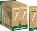 OCB – PRE-ROLLED CONES – BAMBOO – MINI (10CT) & 1 1/4 (6CT) – 24CT GRAVITY DISPLAY – [MSRP: $3]
