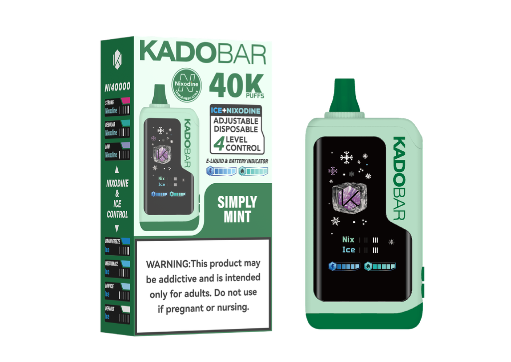 KADO BAR – NI40K – DISPOSABLE VAPE – ICE NIXODINE EDITION – 5% 40K PUFFS – ASSORTED FLAVORS – 5CT DISPLAY – [MSRP: $24 EACH]