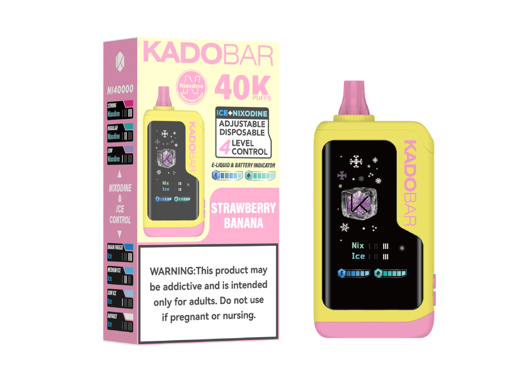 KADO BAR – NI40K – DISPOSABLE VAPE – ICE NIXODINE EDITION – 5% 40K PUFFS – ASSORTED FLAVORS – 5CT DISPLAY – [MSRP: $24 EACH]