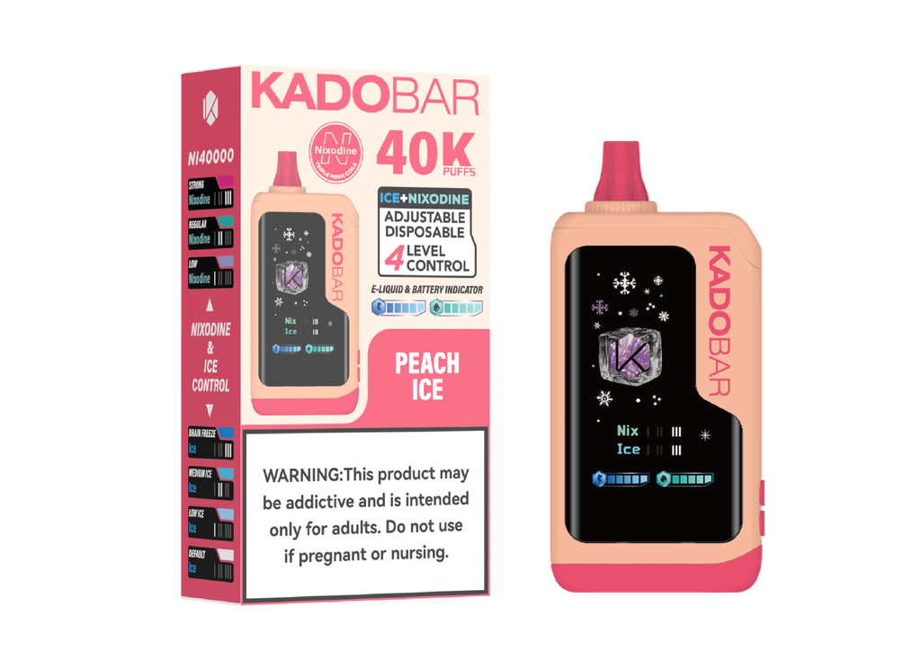 KADO BAR – NI40K – DISPOSABLE VAPE – ICE NIXODINE EDITION – 5% 40K PUFFS – ASSORTED FLAVORS – 5CT DISPLAY – [MSRP: $24 EACH]
