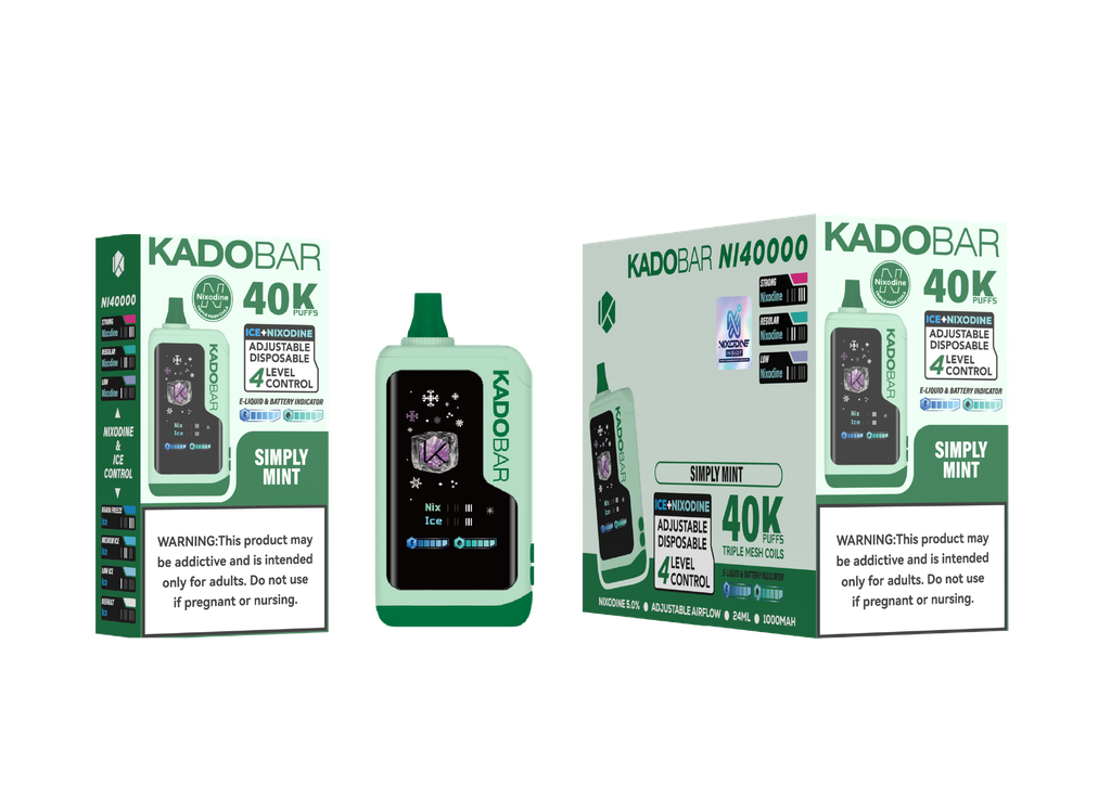 KADO BAR – NI40K – DISPOSABLE VAPE – ICE NIXODINE EDITION – 5% 40K PUFFS – ASSORTED FLAVORS – 5CT DISPLAY – [MSRP: $24 EACH]