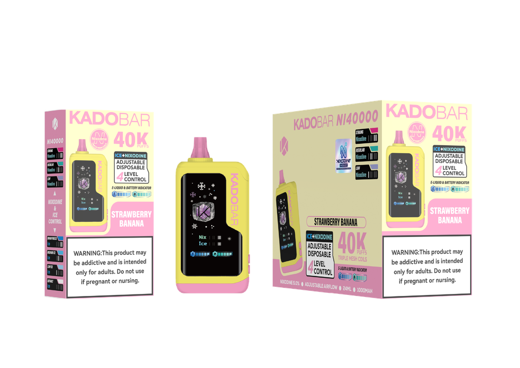 KADO BAR – NI40K – DISPOSABLE VAPE – ICE NIXODINE EDITION – 5% 40K PUFFS – ASSORTED FLAVORS – 5CT DISPLAY – [MSRP: $24 EACH]