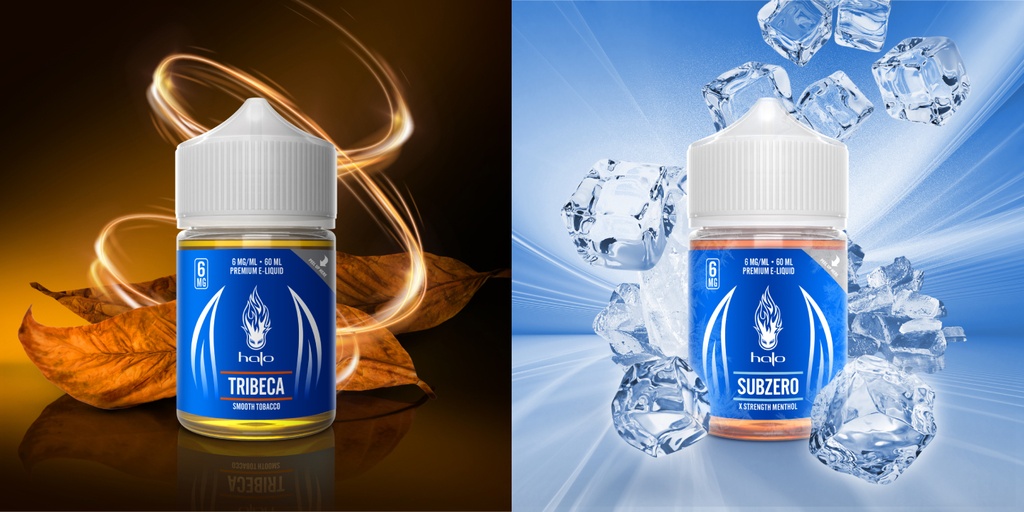 HALO – PMTA VAPE E-LIQUID – TRIBECA & SUBZERO – PREMIUM – 60ML – [MSRP: $16.50]