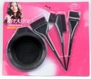 GLOBAL STAR HAIR CARE ACCESSORIES 4-PIECE HAIR DYE BRUSH & MIXING BOWL KIT, PROFESSIONAL SALON QUALITY COLORING APPLICATOR TOOLS BLK 1CT - 03-41 - [MSRP $2.5] CT 