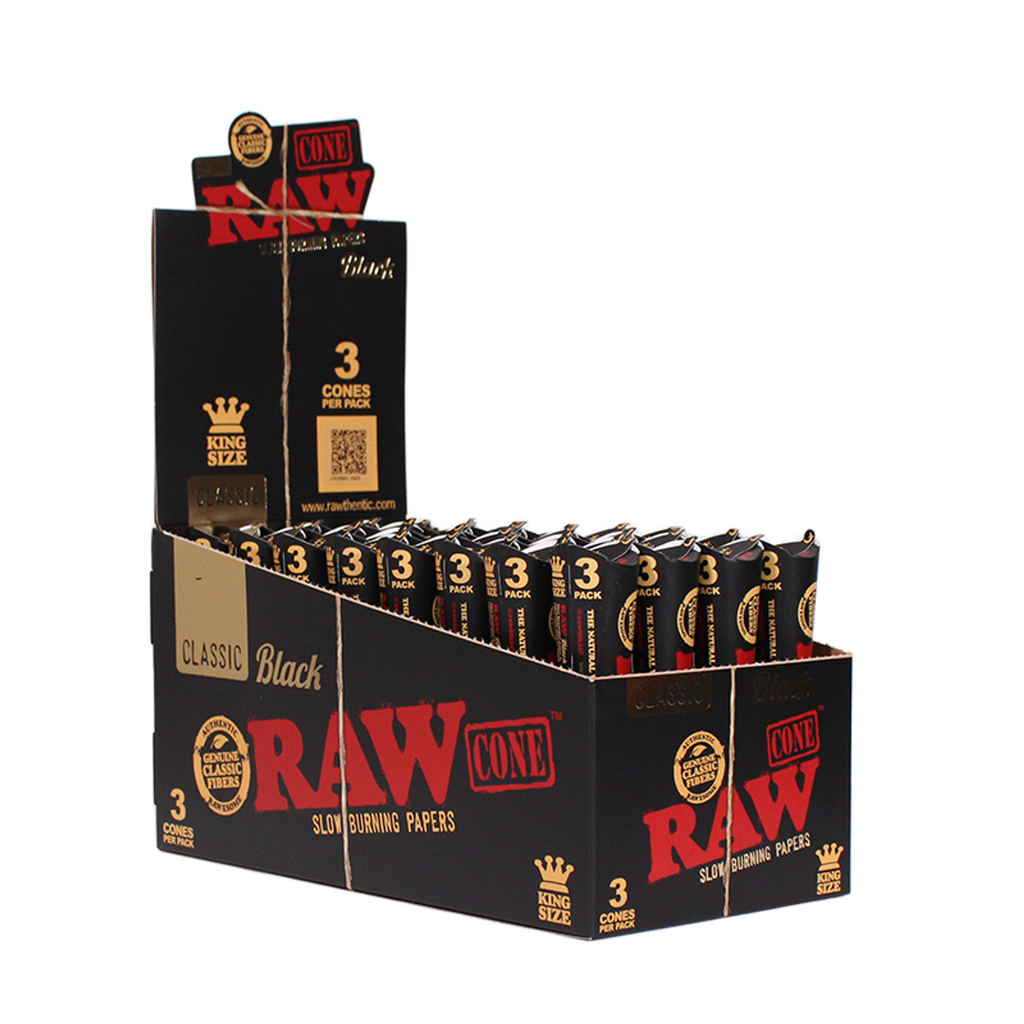 HBI RAW-CONE-KS-3PKBLK-32BX