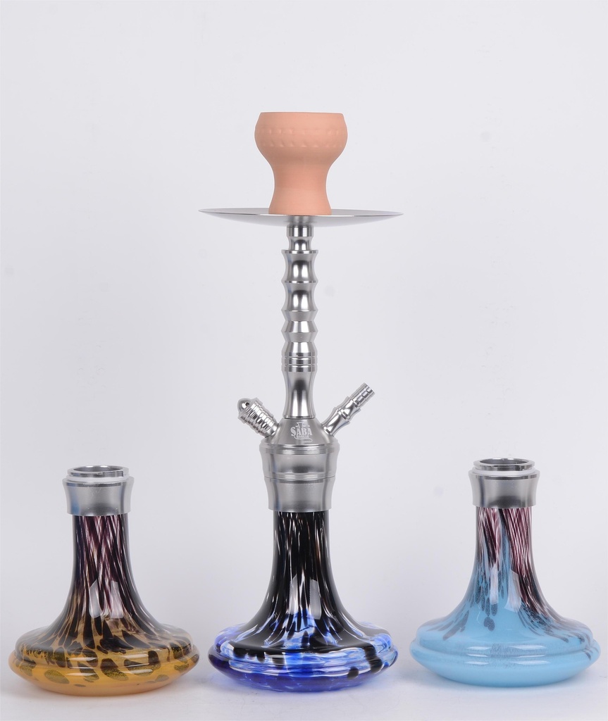 SABA - HOOKAH SET 16" W/ ALUMINUM STEM & SILICONE HOSE (ASSORTED COLORS) - 1CT - DX18 - [MSRP: $49]
