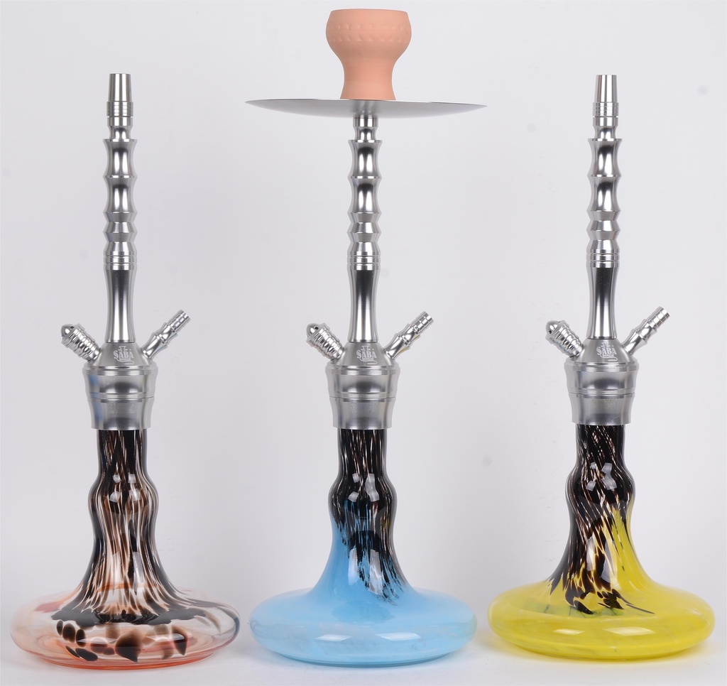 SABA - HOOKAH SET - LARGE - 20" W/ ALUMINUM STEM & SILICONE HOSE  (ASSORTED COLOR)  1CT - SB-DL6 - [MSRP: $59]
