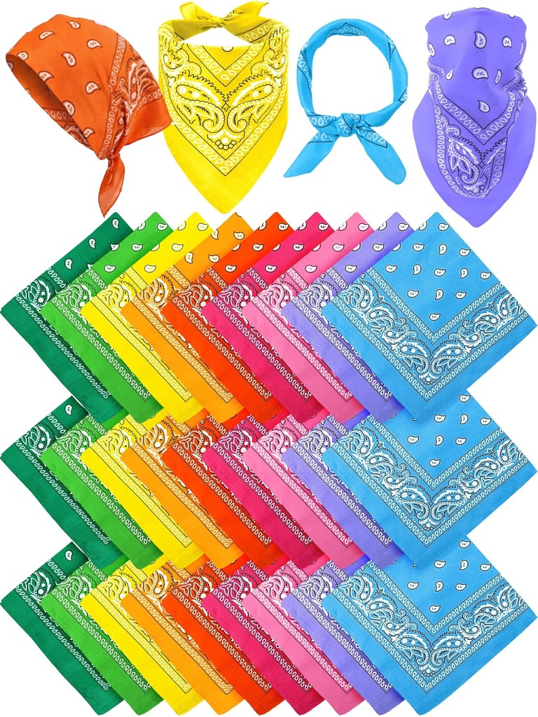 APPAREL – BANDANA – PREMIUM 100% COTTON BANDANA SCARF – UNISEX – 22X22 – 12CT/DZ – BNDMC [MSRP: $2.25 EACH]