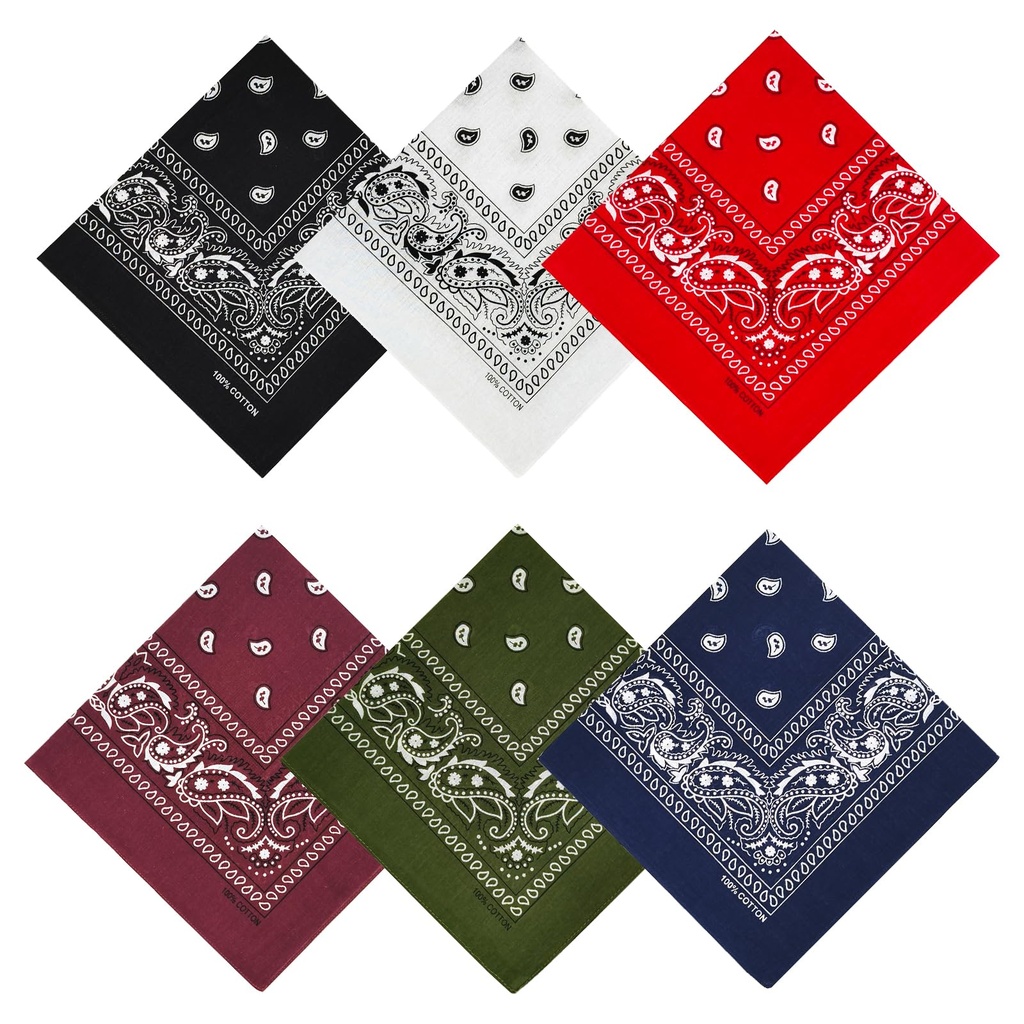 APPAREL – BANDANA – PREMIUM 100% COTTON BANDANA SCARF – UNISEX – 22X22 – 12CT/DZ – BNDMC [MSRP: $2.25 EACH]