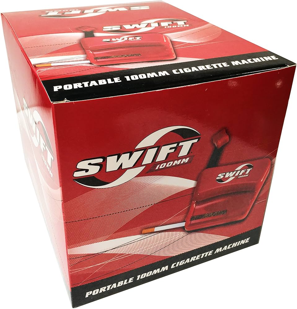 SWIFT – PORTABLE CIGARETTE MACHINE – 100MM – PAPERS & TUBES ACCESSORIES – 4CT DISPLAY – [MSRP $35]