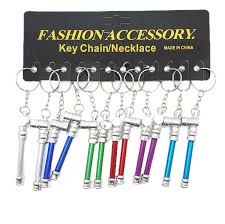 MINI METAL KEYCHAIN PIPE – ASSORTED COLORS – 12CT DISPLAY – TCP9 – [MSRP: $9]