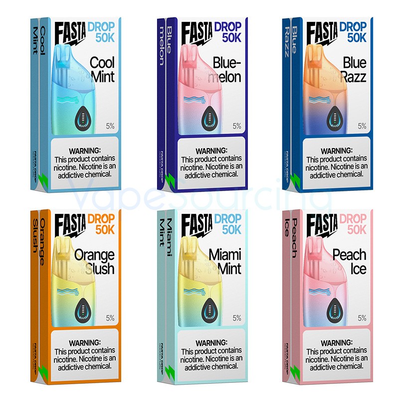 FASTA – NIXODINE DROP – DISPOSABLE VAPE – 16.5ML – 50K PUFFS – 5CT – [MSRP: $22.5]