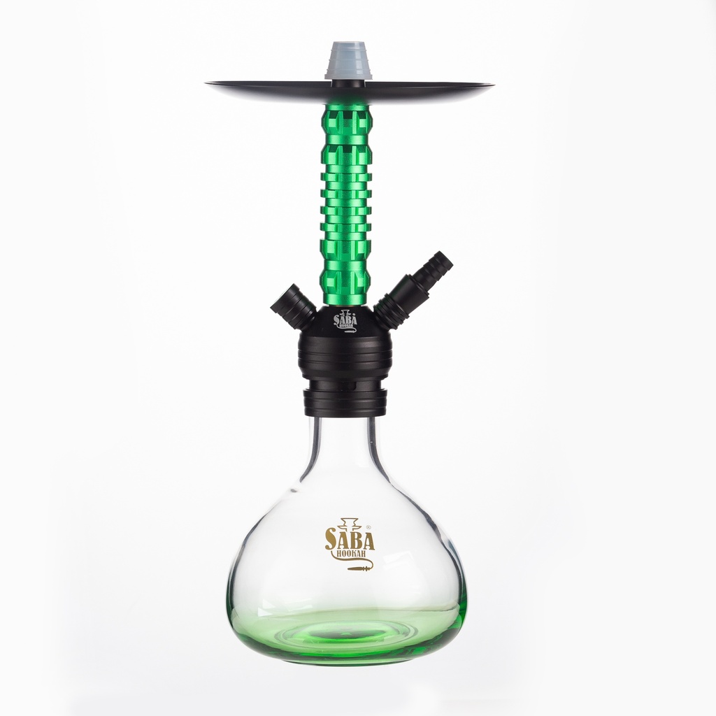 SABA – HOOKAH – 15" FLUTED CRYSTAL – ASSORTED COLORS – 1CT – SB-DX20