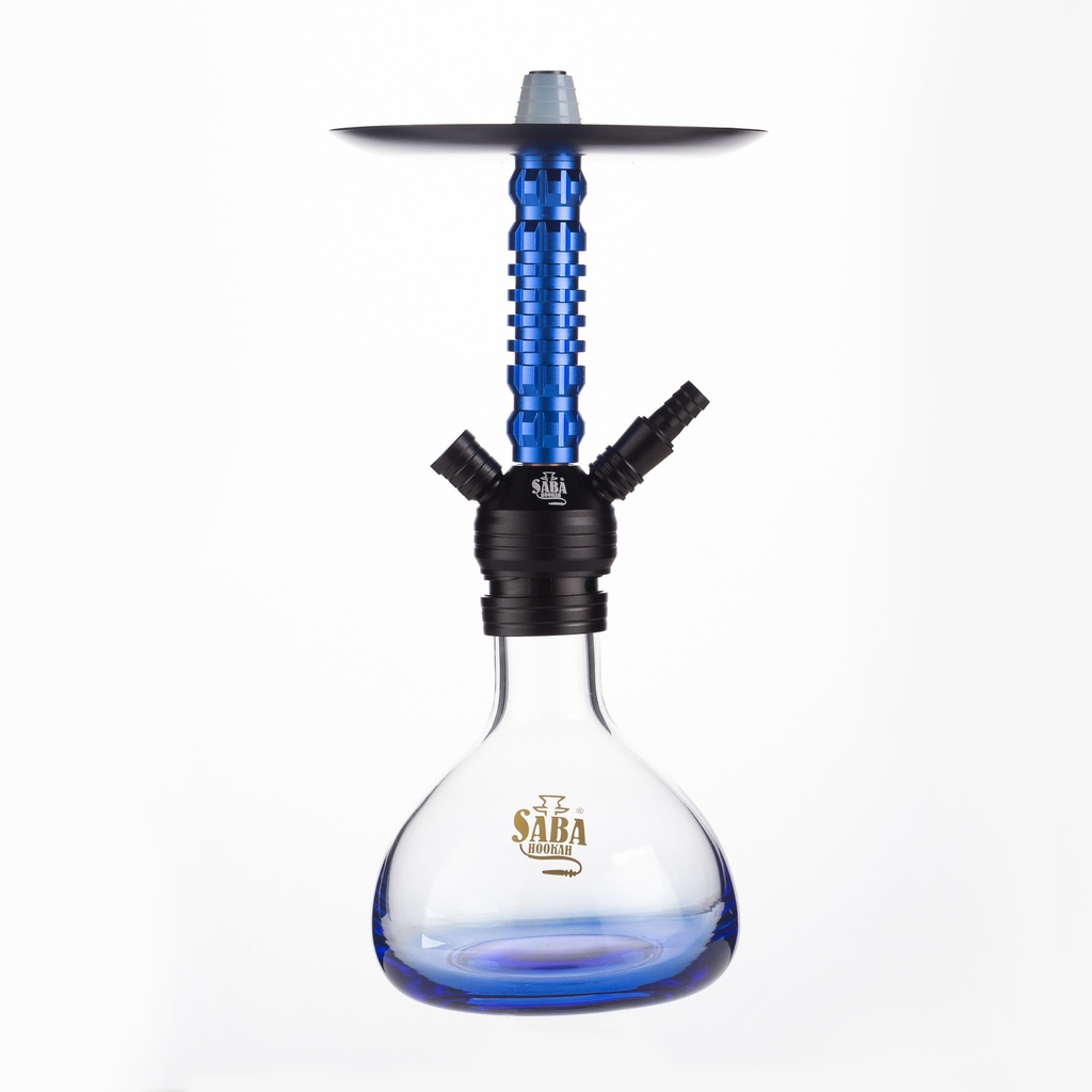 SABA – HOOKAH – 15" FLUTED CRYSTAL – ASSORTED COLORS – 1CT – SB-DX20