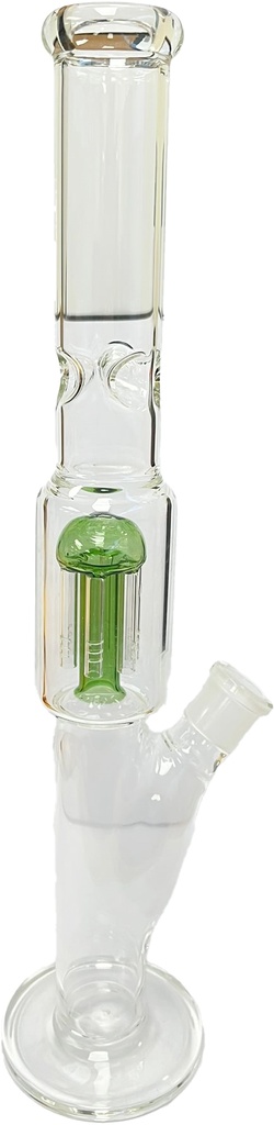 STRAIGHT NECK – GLASS WATER PIPES – CLEAR ACCENTS – 16 INCH – 1CT – GB0203 – [MSRP: $95]