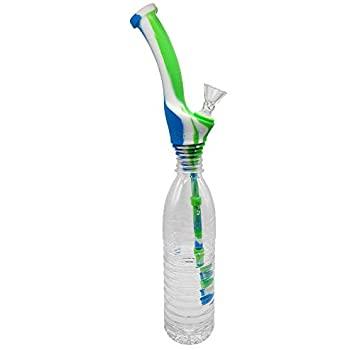PORTABLE BOTTLE ATTACHMENT HYBRID BONG – SILICON WATER PIPES – MULTI-COLOR – 1CT – SL155 – [MSRP: $20.50]