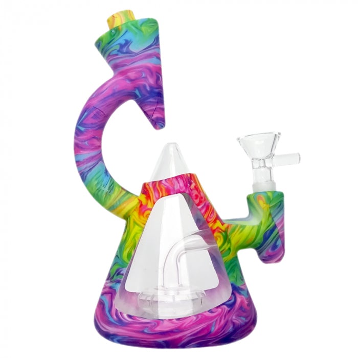 MICROSCOPE HYBRID BONG – SILICON WATER PIPES – 1CT – SL173 – [MSRP: $30.50]
