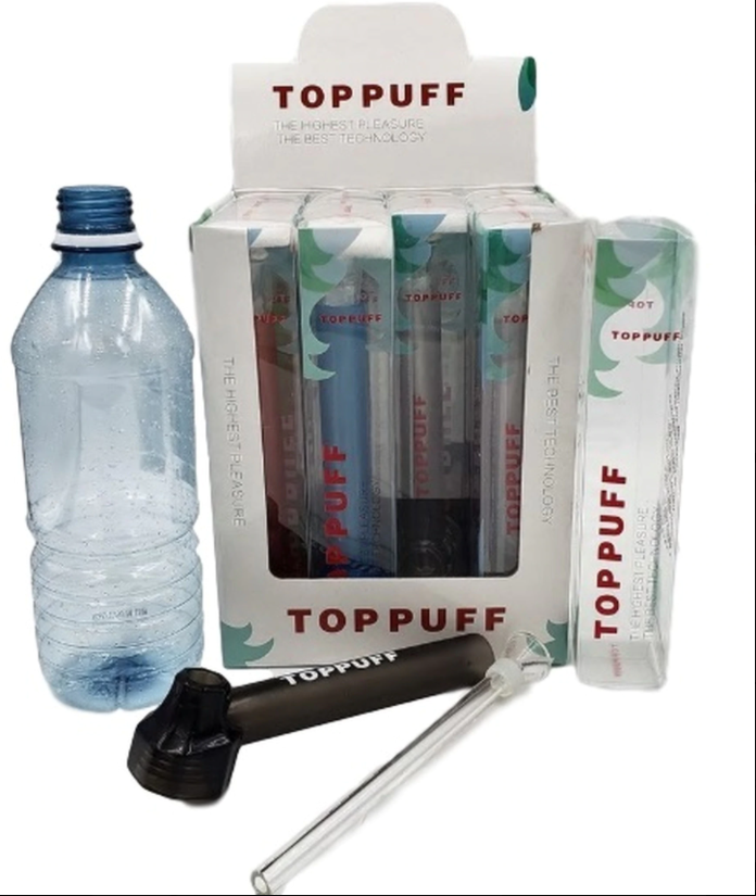 TOP PUFF – SMOKING ACCESSORIES – WATER BOTTLE WATER PIPE ATTACHMENT – 12CT DISPLAY – B111 – [MSRP: $7.50 EACH]