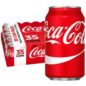 COCA-COLA – SOFT DRINK – FOOD & BEVERAGES / SOFT DRINKS – 12OZ – 35CT CASE – [MSRP: $1.25 EACH]