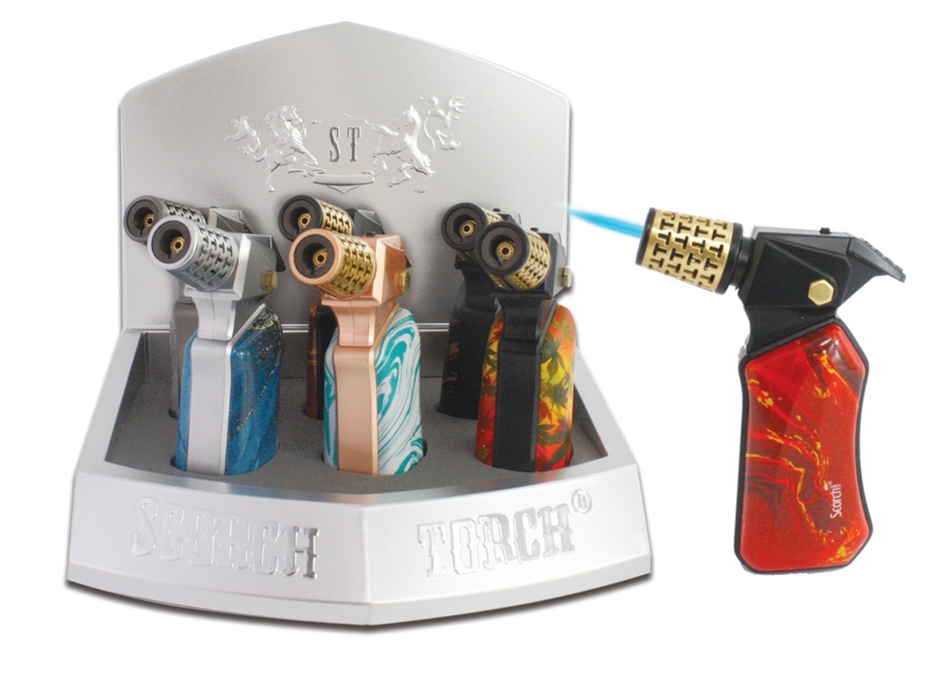 SCORCH – TORCH LIGHTERS – 90 DEGREE BLOW TORCH – 6CT DISPLAY – 61726-08759 – [MSRP: $35.50 EACH]
