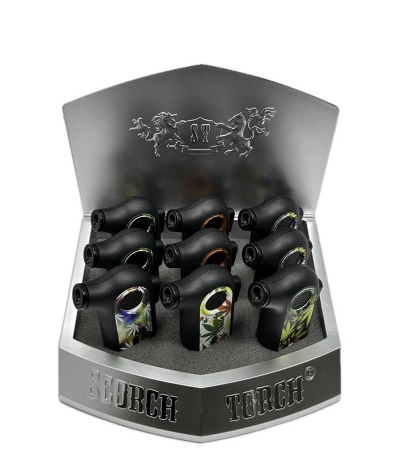 SCORCH – TORCH LIGHTERS – SLIM DOUBLE JET FLAME – 9CT DISPLAY – 61757-08739 – [MSRP: $15 EACH]