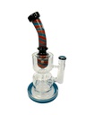 AMERICAN COLORS BENT NECK – GLASS WATER PIPE – 10-INCH – PERCOLATOR – 1CT – GB1035 – [MSRP: $90]