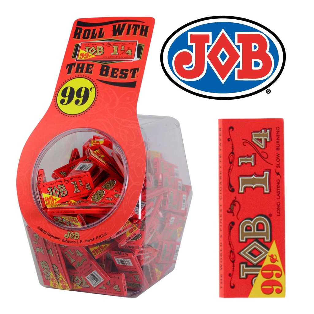 JOB – ROLLING PAPERS – SLOW BURNING – 1 1/4 – 100CT BOWL – [MSRP: $0.99 EACH]