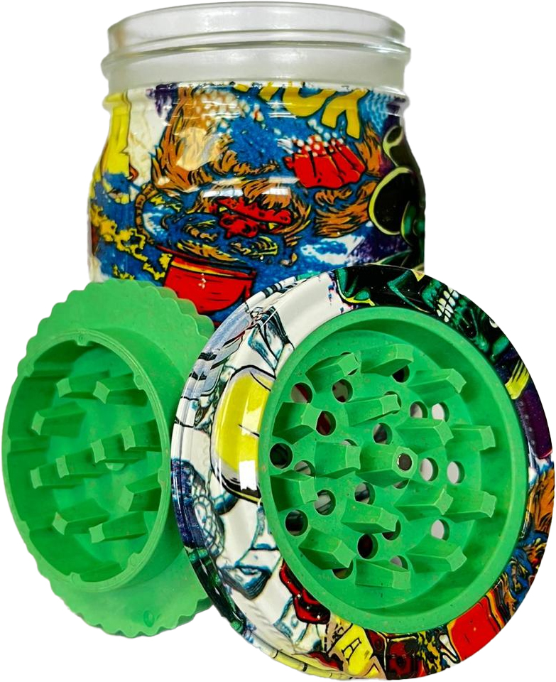 MASON JAR – GRINDERS – 128MM – 6CT DISPLAY – GR118 – [MSRP: $16.50 EACH]