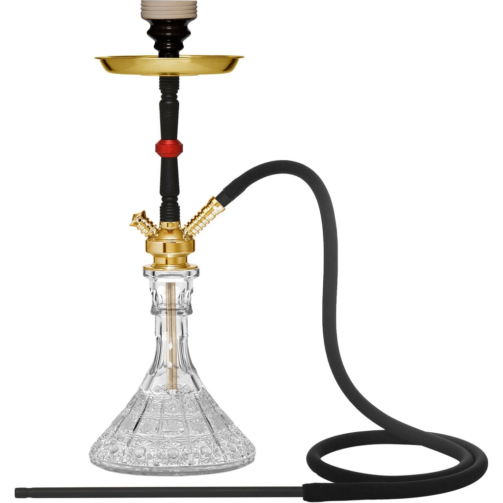 MYA – HOOKAH – PREMIUM CRYSTAL SERIES – GOLD FINISH WITH MIXED COLOR ACCENTS – 1CT – 001-NQ – [MSRP: $350]