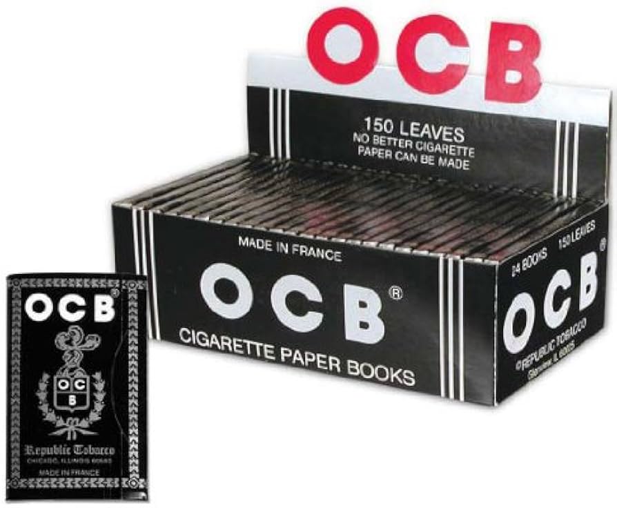 OCB – ROLLING PAPERS – UNGUMMED – 150 LEAVES – 24CT DSPL – [MSRP: $4.50 EACH]