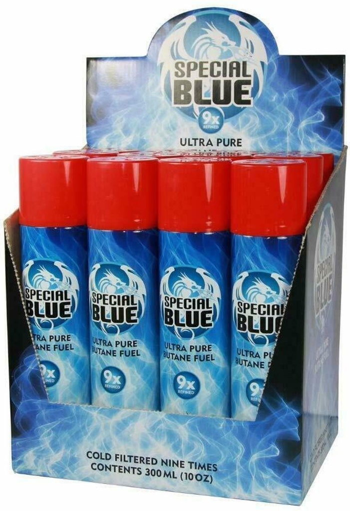 SPECIAL BLUE – BUTANE – 9X REFINED – 300ML – 12CT DISPLAY – [MSRP: $4.50 EACH]