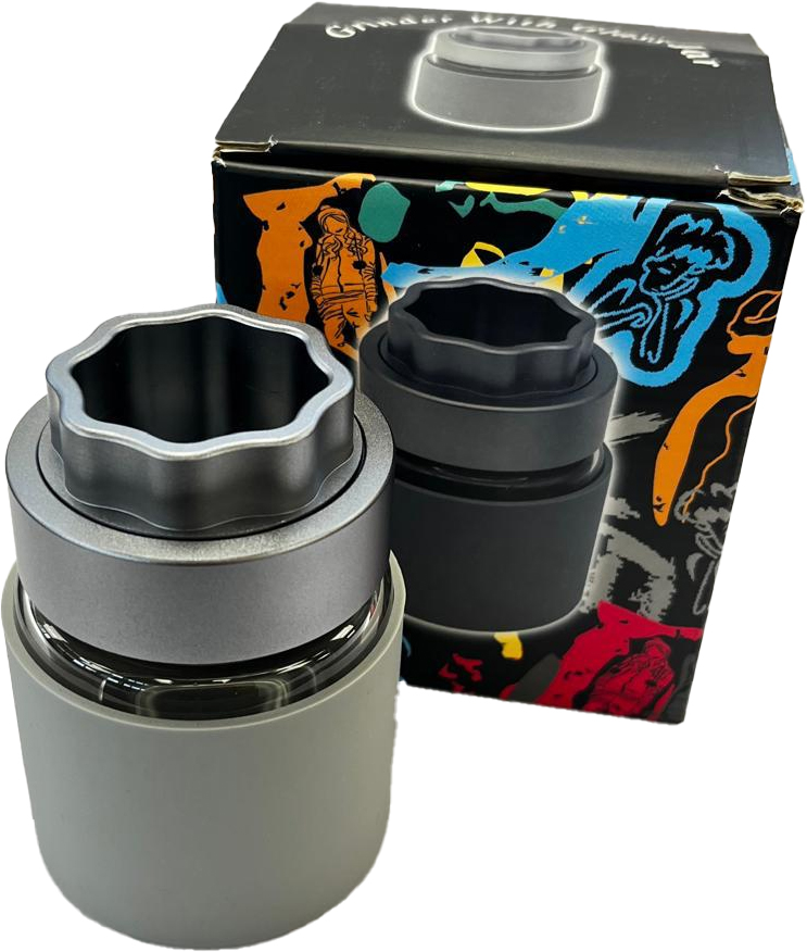 TOKES BUDDY PREMIUM – GRINDERS – 3-LAYER W/ BUILT-IN JAR – 69MM – 1GIFT BOX – GRA-1 – [MSRP: $37.50]