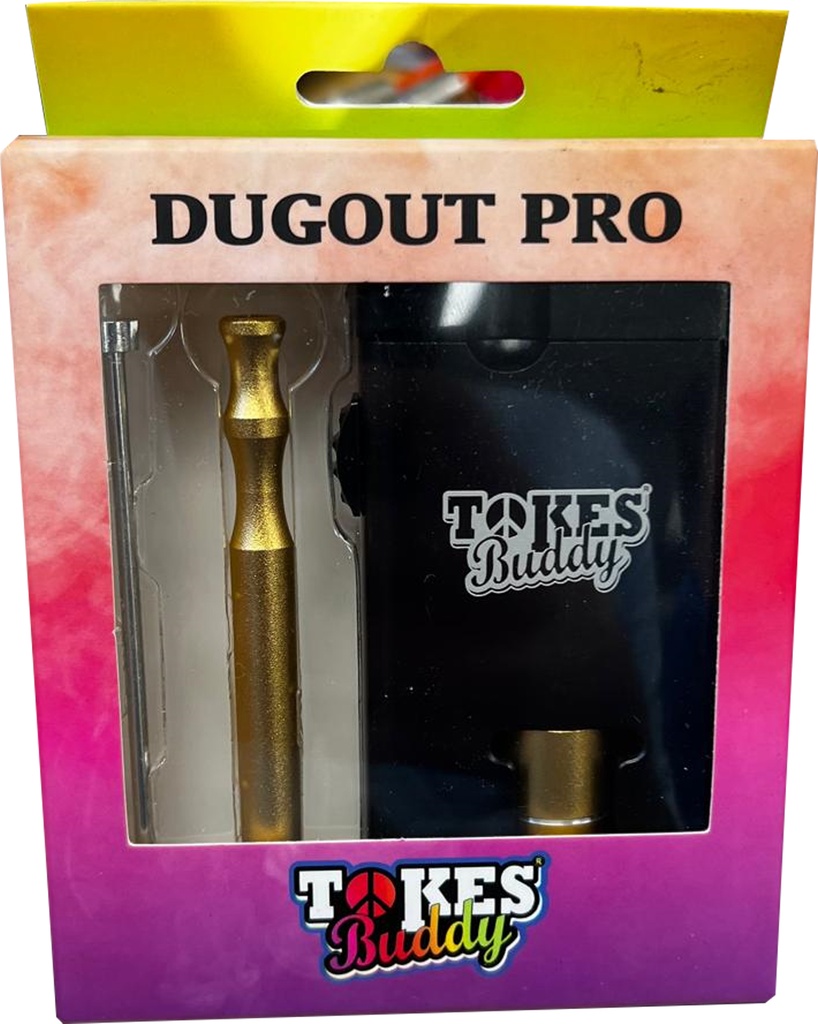 TOKES BUDDY – SMOKING ACCESSORIES – DUGOUT PRO WITH PIPE – 4 COLORS – 1CT – GRA-20 – [MSRP: $51.50]