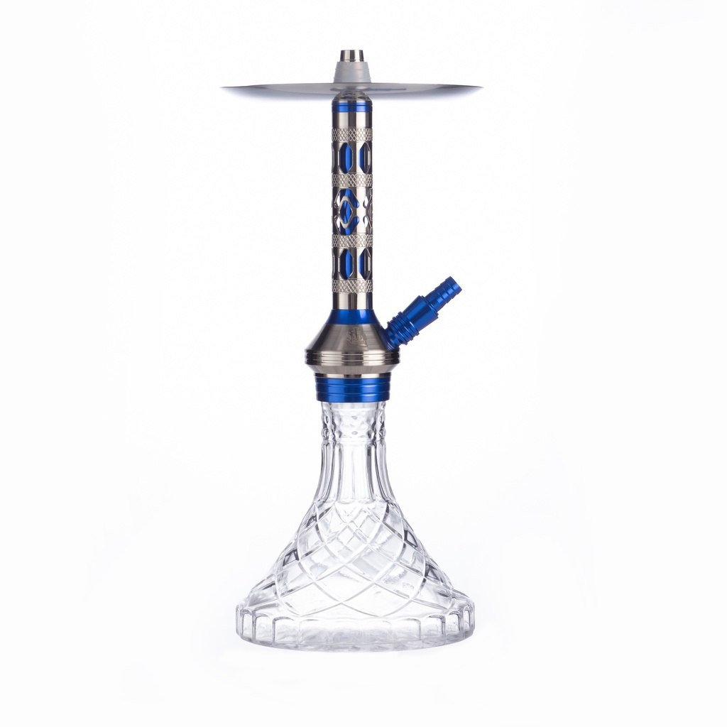 SABA – HOOKAH – 15" CRYSTAL – DIAMOND-FACETED BASE – CHROME STEM – ASSORTED COLORS – 1CT – SB-DX7 – [MSRP: $69]