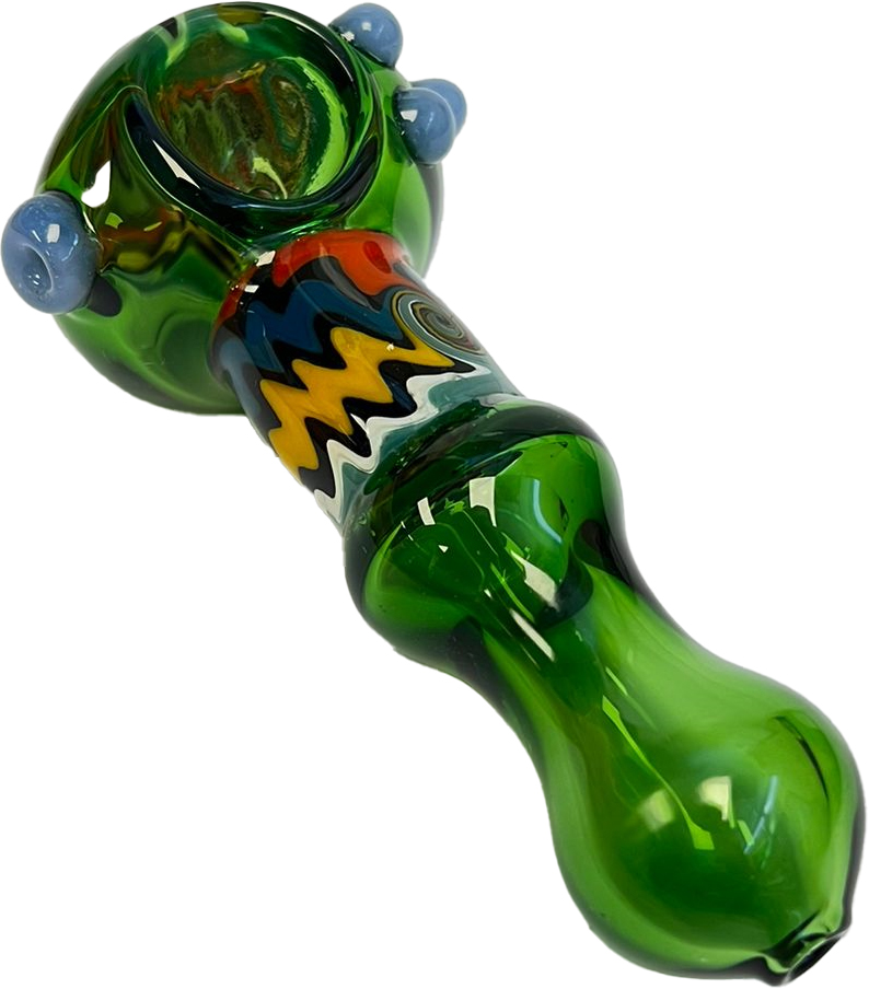 WIGWAG BOWL – GLASS HAND PIPES – 4-INCH 85G WEIGHT – 2CT – 2X-GL-09756 – [MSRP: $10 EACH]