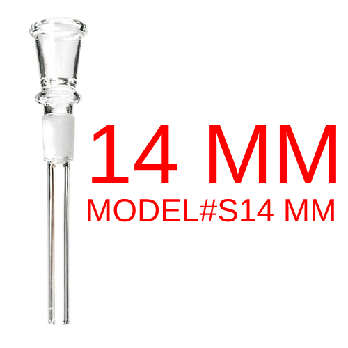 GLASS – DOWNSTEM WITH ATTACHED BOWL – GLASS ACCESSORIES – 14MM JOINT – 4-INCH – 4CT – S14 M-09328 – [MSRP: $3.50 EACH]