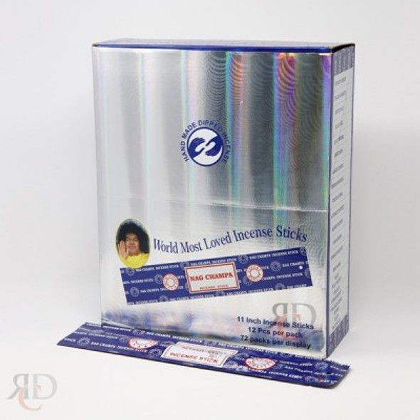 SATYA SAI BABA – INCENSE – NAG CHAMPA – 11" – 12CT BOX – 72PK DISPLAY – [MSRP: $1.50 EACH]