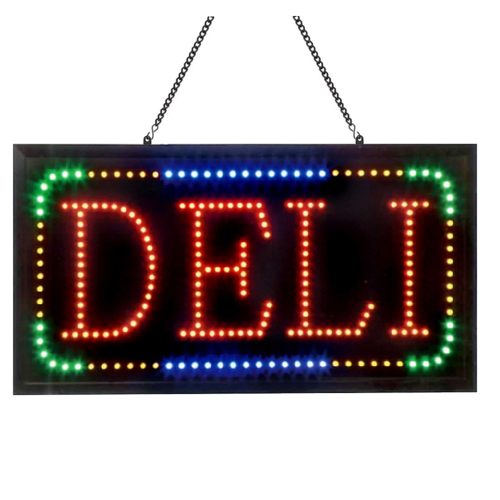 LED SIGN – "DELI" – DELIS5 MIX – WHITE & NAVY – LED SIGN & OUTDOOR DISPLAY – 1CT – LED S-10301 – [MSRP: $STORE USE]