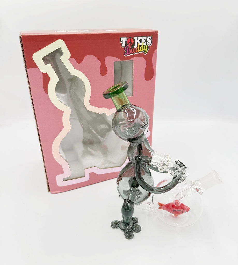 TOKES BUDDY – MYSTIC – GLASS WATER PIPE – MINI DAB RIG SET – D-RED – 1CT – GB1022 – [MSRP: $75]