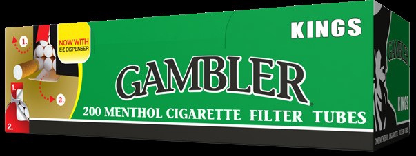 GAMBLER – CIGARETTE FILTER TUBES – VARIOUS FLAVORS – KINGS & 100MM – 200 CT – 1UNIT – [MSRP: $7.50]