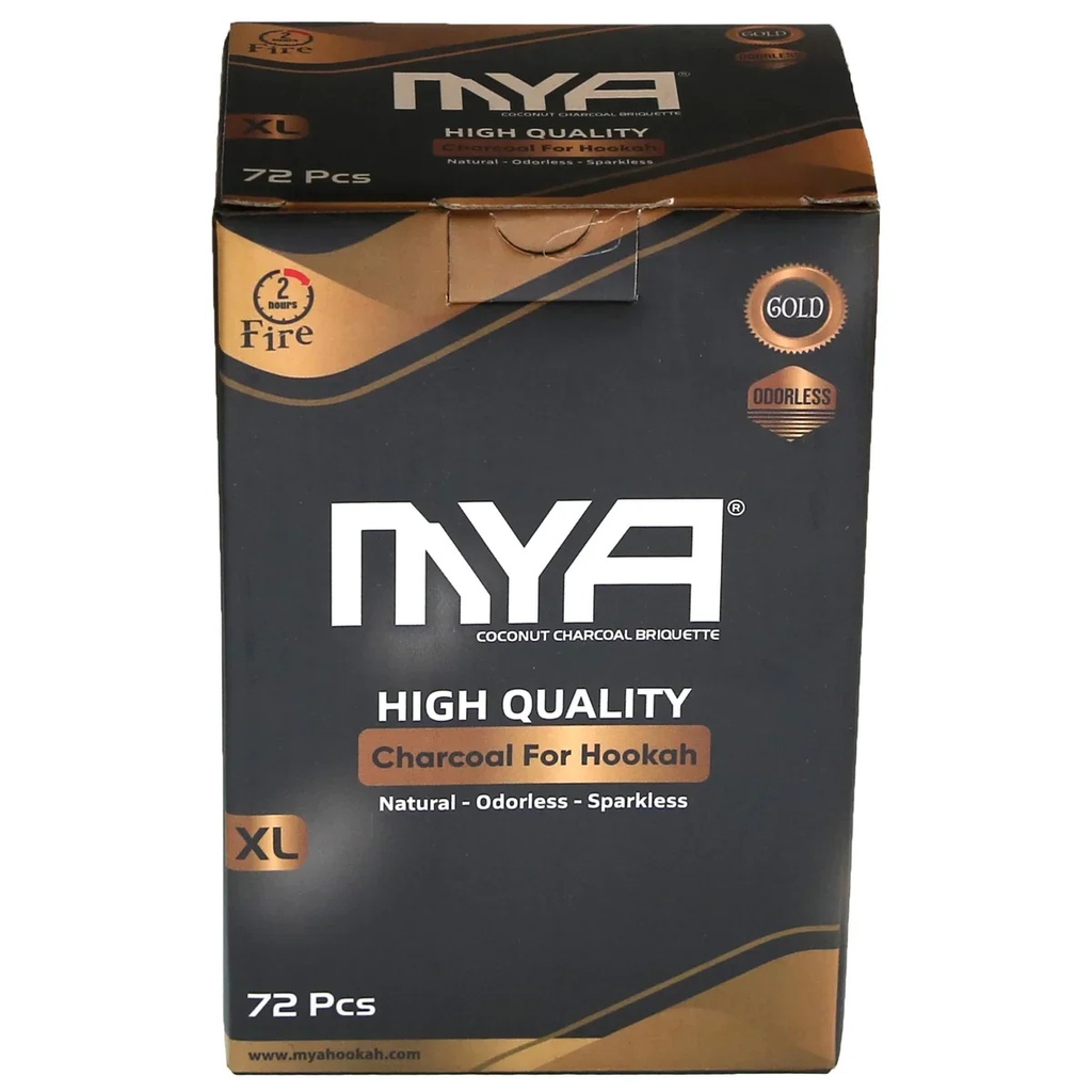 MYA – GOLD PREMIUM CHARCOAL – COCONUT COAL – ASSORTED SIZES & COUNTS – [MSRP: $16]