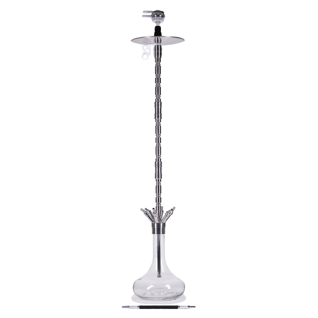 AMIR'S – HOOKAH – 48" STAINLESS STEEL TOWER – QUAD HOSE – INDUSTRIAL DESIGN – 1CT – AMIR'S-104813 – [MSRP: $875]