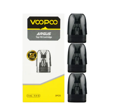 VOOPOO – VAPE PODS REPLACEMENT – ARGUS TOP FILL – 3ML – ASSORTED OHM – 3CT – [MSRP: $6-$7.50 EACH]